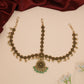 Temple Antique Head Set with Multi-Petal Flower Pendant and Cluster Drops