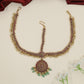 Temple Antique Head Set with Round Medallion Pendant and Tiny Clusters