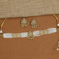 Signature rosette beads choker with ornamental floral craftsmanship