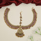 Bridal lakshmi motif matha patti with dangling cluster drops