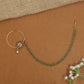 Antique Nath with floral centrepiece and pearl chain border