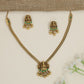 Bridal devotional necklace with Lakshmi centrepiece and fringe border