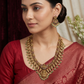 Antique Long Haara with peacock pattern and Lakshmi centrepiece