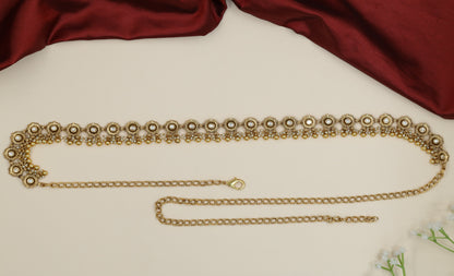 Decorative medallion Antique Waist Belt with elegant border styling
