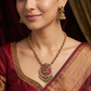 Grand goddess motif Antique Chain With Pendant with decorative drop border