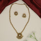 Antique Chain With Pendant featuring floral medallion and hanging accents