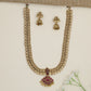Imperial coin long haara with decorative pendant silhouette