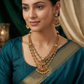 Heritage layered necklace with decorative medallion link detailing