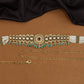 Layered pearl Antique Waist Belt with ornamental border composition