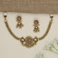 Heritage floral statement necklace with ornamental border accents