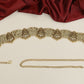 Pearl mesh Antique Waist Belt with sculpted Lakshmi connectors