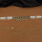 Grand pearl strand Antique Waist Belt with ornamental centre detailing