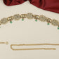 Pearl lattice Antique Waist Belt featuring sculpted elephant connectors
