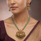 Antique Temple Beads Necklace with Lakshmi Pendant and Matching Jhumkas