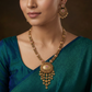 Antique Medallion Long Haara with Ornamental Fringe Pendant Design