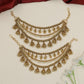 Jhumka fringe Antique Mati with layered chain drape detailing