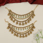 Jhumka fringe Antique Mati with layered chain drape detailing