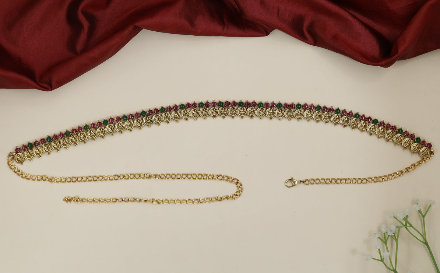 Grand Antique Waist Belt with layered traditional coin accents