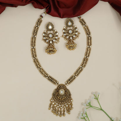Heritage Antique Long Haara with detailed pendant artistry and layered drops