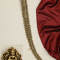 Antique temple long jade featuring Lakshmi motif and floral connectors