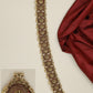 Antique temple long jade with Lakshmi medallion and floral links
