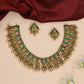 Coin Panel Jadau Necklace with Decorative Fringe Border