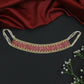 Diamond Grid Jadau Choker with Lattice Pattern Collar Design