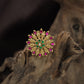 Sunburst Medallion Jadau Jade Bille with Radiating Petal Design