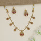 Classic Kundan Necklace Featuring Openwork Round Medallions and Flat Chains