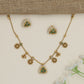 Opulent Kundan Necklace Built on Textured Roundels and Slender Metallic Strands