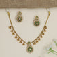 Prestige Kundan Necklace with Secure Cord Loops and Symmetric Side Drops