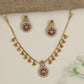Prestige Kundan Necklace with Secure Cord Loops and Symmetric Side Drops