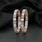 Cushion cut tennis bangles with marquise cluster detailing