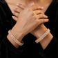 Cluster link GJ bangles with oval station accents