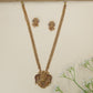 Gandaberunda chain pendant with decorative bead fringe