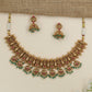 Goddess Lakshmi necklace with traditional temple design