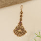 Antique Lakshmi tikka with ornate scrollwork and cascading bead fringe