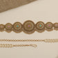 Statement waist belt with graduated medallion craftsmanship