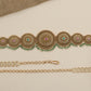 Statement waist belt with graduated medallion craftsmanship