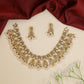 Lakshmi jadau necklace with coin motifs and pearl fringe