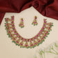 Lakshmi jadau necklace with coin motifs and pearl fringe