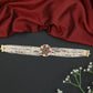 Floral jadau beads choker with multi-strand pearl design