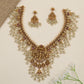 Premium antique necklace with Rama Darbar centerpiece and floral bead craftsmanship