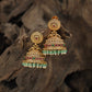 Classic jhumka with circular crest and layered bell detailing