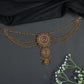 Bridal bille mati with circular medallion and chain drape design