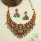 Royal Antique Lakshmi necklace with heritage temple detailing