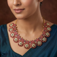 Classic Bridal Necklace with Rosette Drop Design