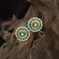 Classic Jadau Stud with Artisan Floral Elegance