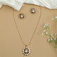 Kundan Rosette Pendant Chain Set