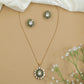 Kundan Rosette Pendant Chain Set